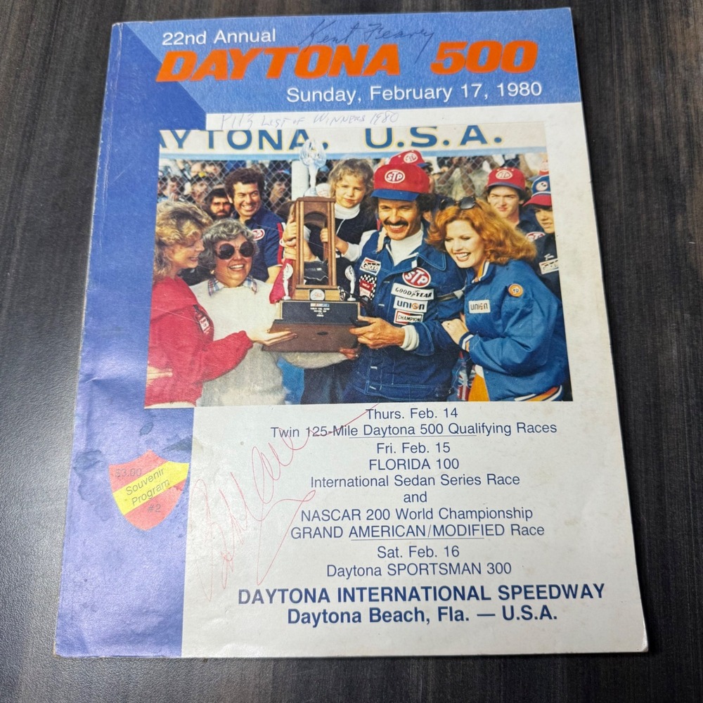 1980 Daytona 500 Program 22nd Annual Souvenir Race Car Racing Memorabilia‎